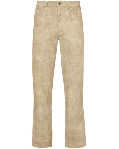 JW Anderson Leather Straight-leg Trousers - Natural