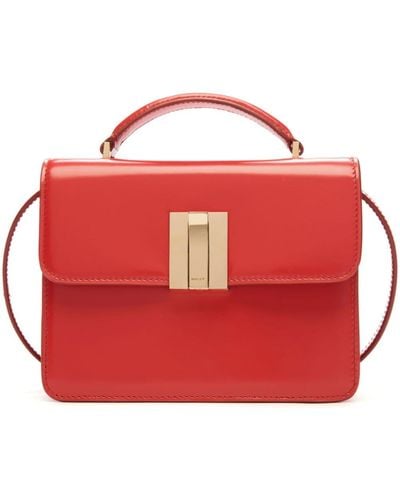 Bally Ollam Patent-leather Shoulder Bag - Red