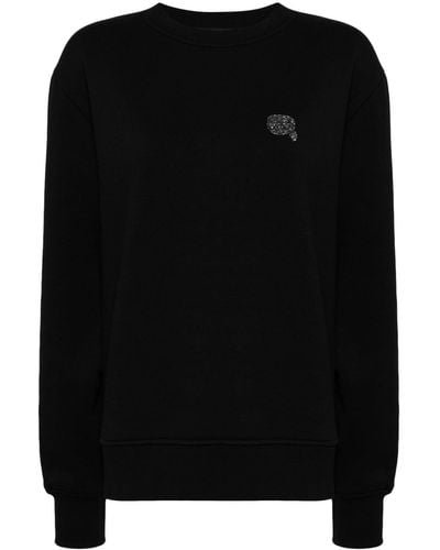 Karl Lagerfeld Ikonik 2.0 Cotton Sweatshirt - Black