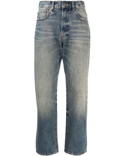 R13 Cropped Wide-leg Jeans - Blue