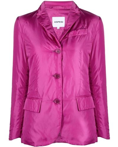 Aspesi Dart-detailing Padded Puffer Jacket - Pink
