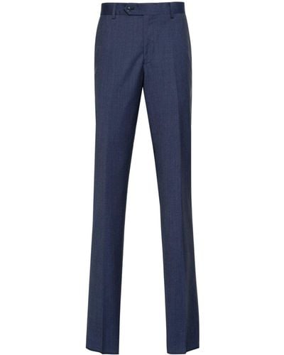 BOGGI Slim-fit Wool Pants - Blue