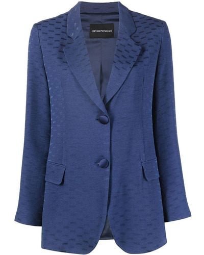 Emporio Armani シングルジャケット - ブルー