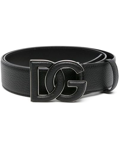 Dolce & Gabbana Cinturón con hebilla del logo - Negro
