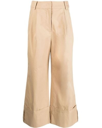 Rejina Pyo Macie Cotton-blend Trousers - Natural