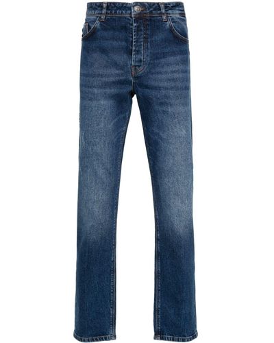 BOGGI Logo-embroidered Low-rise Jeans - Blue