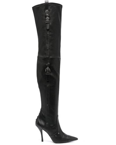 Stuart Weitzman Ultrastuart Maverick 110mm Leather Boots - Black