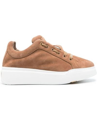 Max Mara Chunky-sole Suede Sneakers - Brown