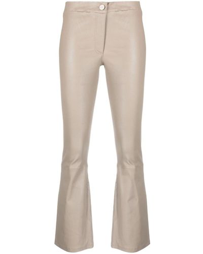 Arma Low-rise Leather Pants - Natural