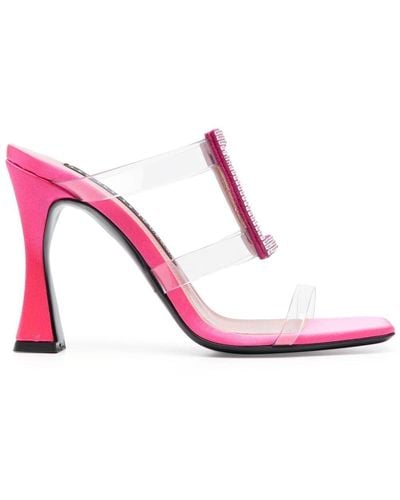 Les Petits Joueurs Hoya 110mm Crystal-embellished Sandals - Pink