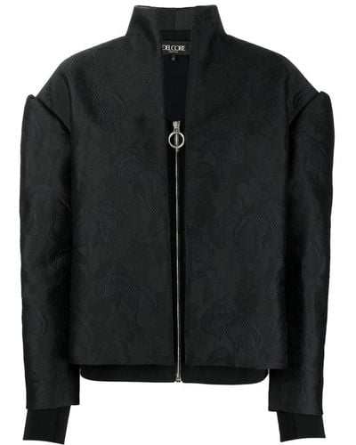 Del Core Zip-fastening Long-sleeve Jacket - Black