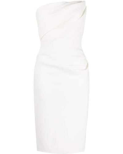 Maticevski Draped Bodice Dress - White