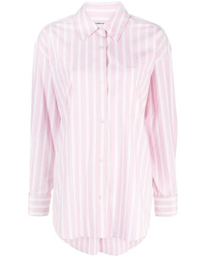 Alexander Wang Striped Cotton Shirt - Pink