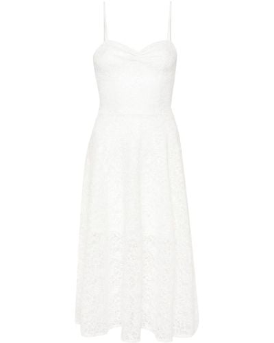 Ermanno Scervino Corded-lace Flared Midi Dress - White