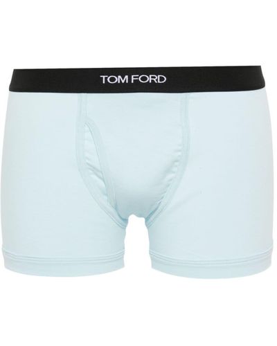 Tom Ford Cotton-blend Boxers - Blue
