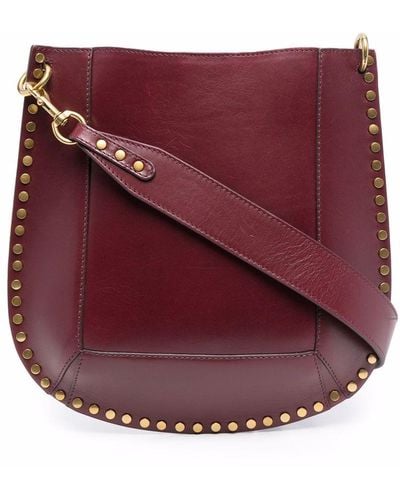 Isabel Marant Oskan Leather Shoulder Bag - Red