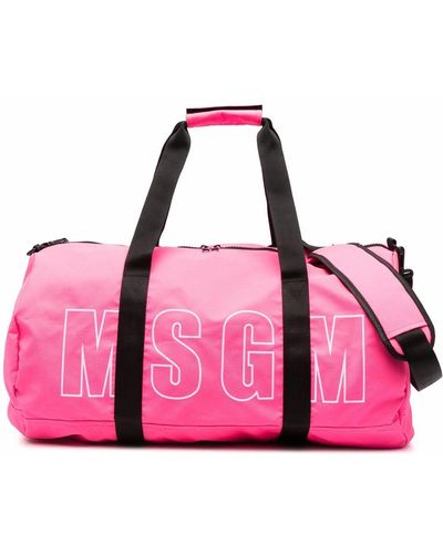 MSGM Reisetasche mit Logo-Print - Pink