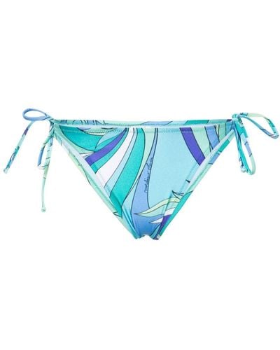 Moschino Bas de bikini à imprimé abstrait - Bleu