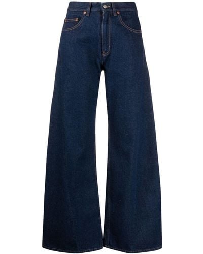MM6 by Maison Martin Margiela Jeans anchos de denim de algodón - Azul