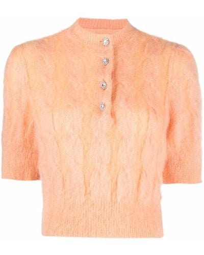 Rabanne Soft Cable Knit Top - Pink