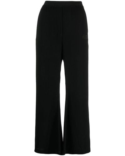 MM6 by Maison Martin Margiela High-waisted Cropped Trousers - Black