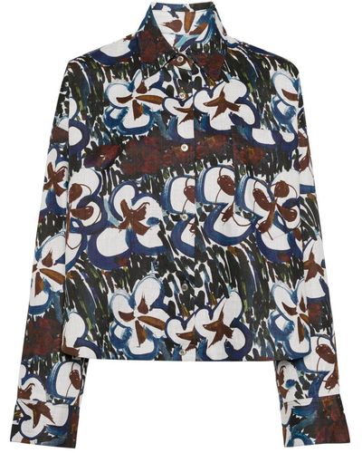 JNBY Oversized-Bluse mit Blumen-Print - Schwarz