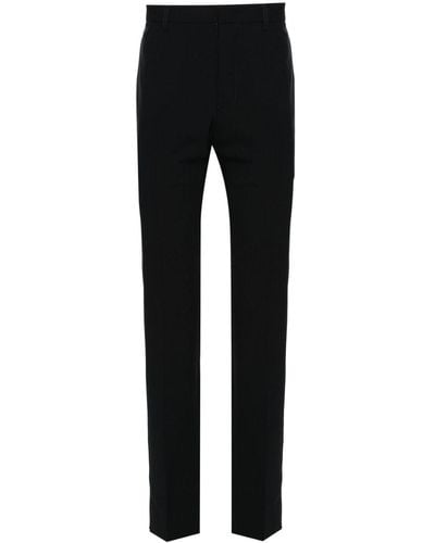 Emporio Armani Straight-leg Tailored Trousers - Black