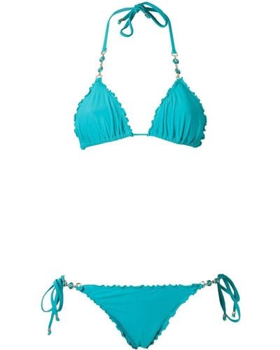 Amir Slama Triangle bikini set - Blu