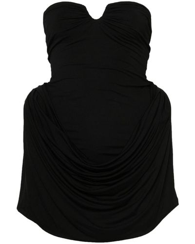Magda Butrym Draped Jersey Minidress - Black