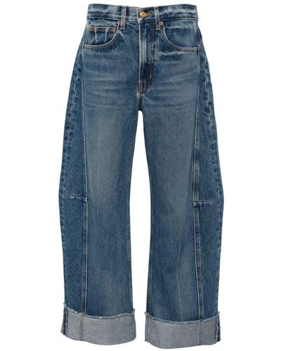 B Sides Relaxed Lasso Wide-leg Jeans - Blue