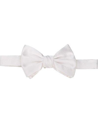 Giorgio Armani Silk Bow Tie - White