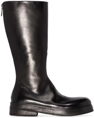 Marsèll Zip-up Leather Boots - Black