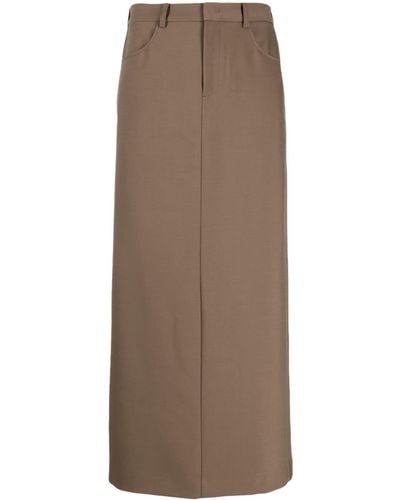 JNBY Tailored Full-length Skirt - Brown