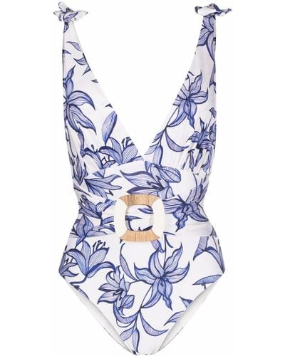 PATBO Stargazer Floral-print Swimsuit - Blue