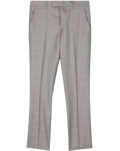 Paul Smith Checked Tailored Trousers - Grey