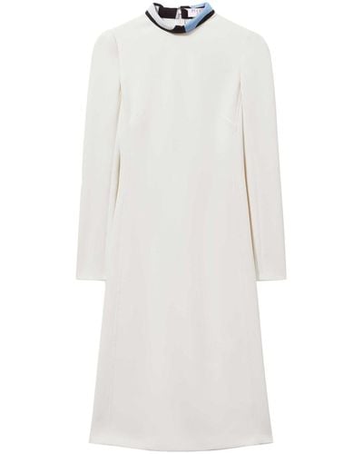 Emilio Pucci Contrast-collar Midi Dress - White
