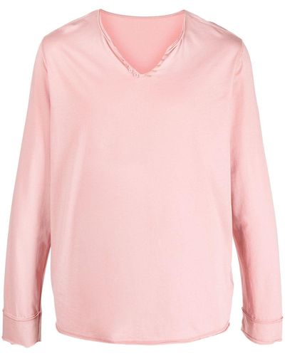 Zadig & Voltaire Monastir Long-sleeve Cotton T-shirt - Pink