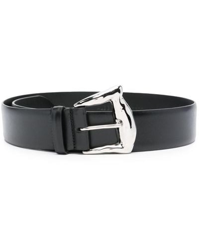 Alberta Ferretti Buckled Leather Belt - Black