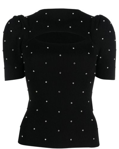 Liu Jo Rhinestone-embellished Sweater - Black