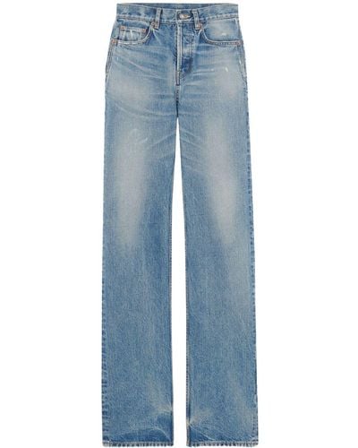 Saint Laurent High-Waisted Denim Jeans - Blue