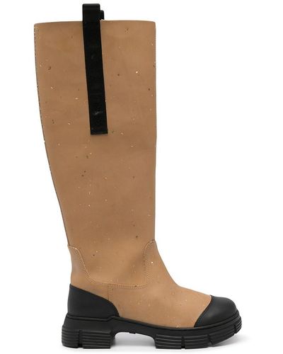 Ganni Two-tone Boots - Brown