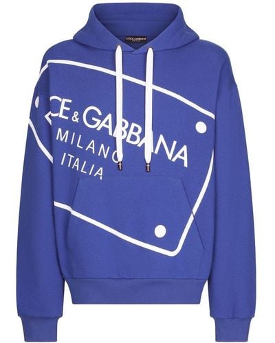 Dolce & Gabbana Hoodie mit Kordelzug - Blau
