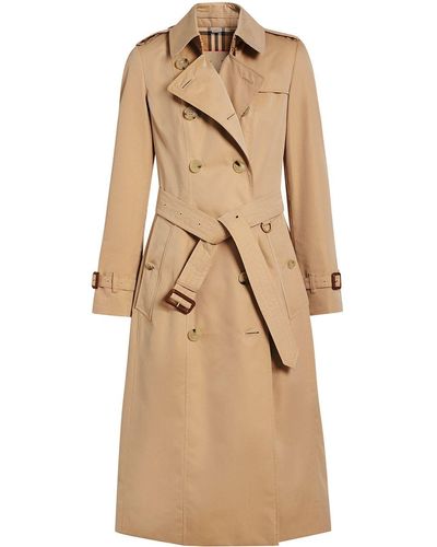 Burberry Kensington Mid-length Heritage Trench Coat - Natural