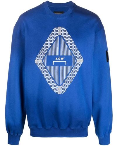 A_COLD_WALL* Gradient Logo-print Sweatshirt - Blue