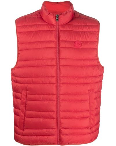 Michael Kors Logo-patch Padded Gilet - Red