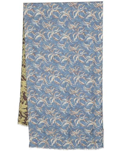 Altea Omkeerbare Sjaal Met Bloemenprint - Blauw