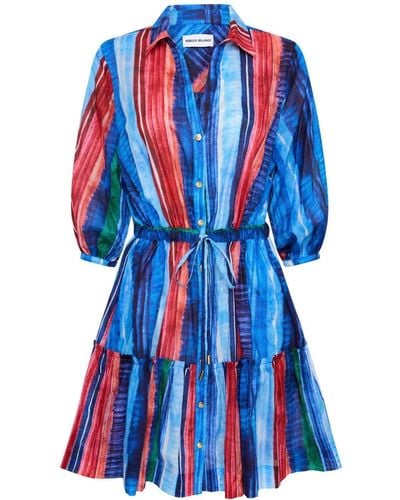 Rebecca Vallance Rimini Striped Minidress - Blue