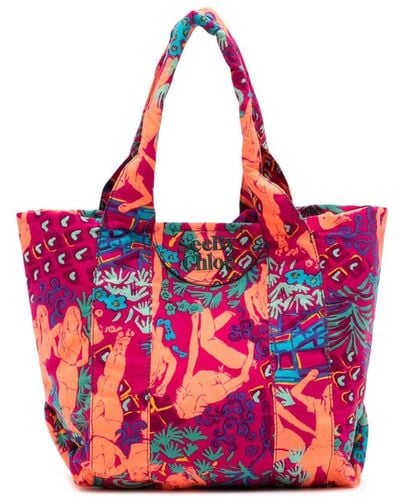 See By Chloé Laetizia Graphic-printed Tote Bag - Red