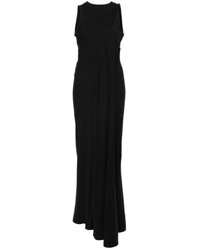 Victoria Beckham Asymmetric Sleeveless Long Dress - Black