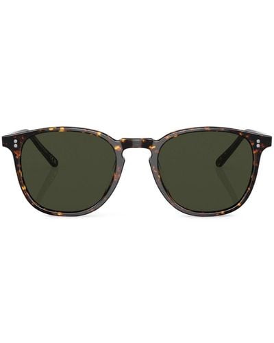 Oliver Peoples Finley Round-frame Sunglasses - Green